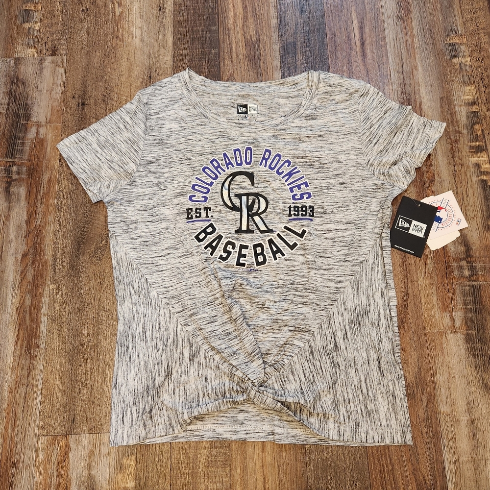 Colorado Rockies Baseball Twist Front T-shirt